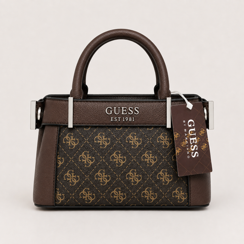 Klassik Monoqram və Romb Naxışlı Mini Tote Qadın Çantası